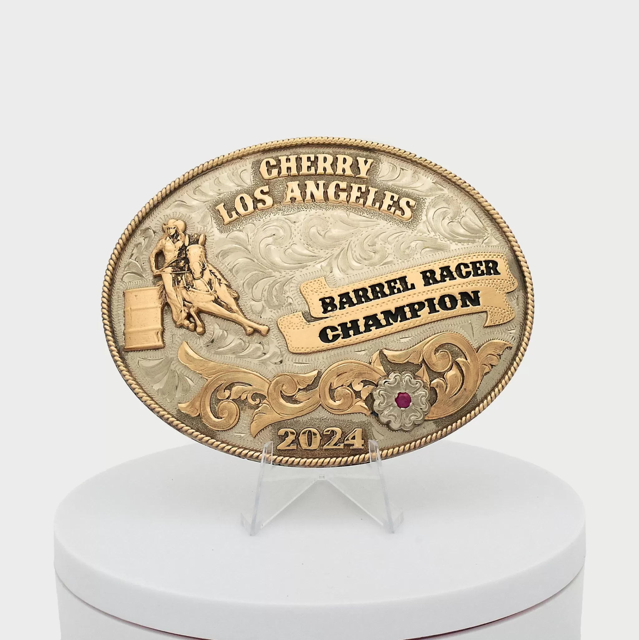 Cherry Boucle Champion Sterling Sliver Barrel Racing (Argent)* Accessoires