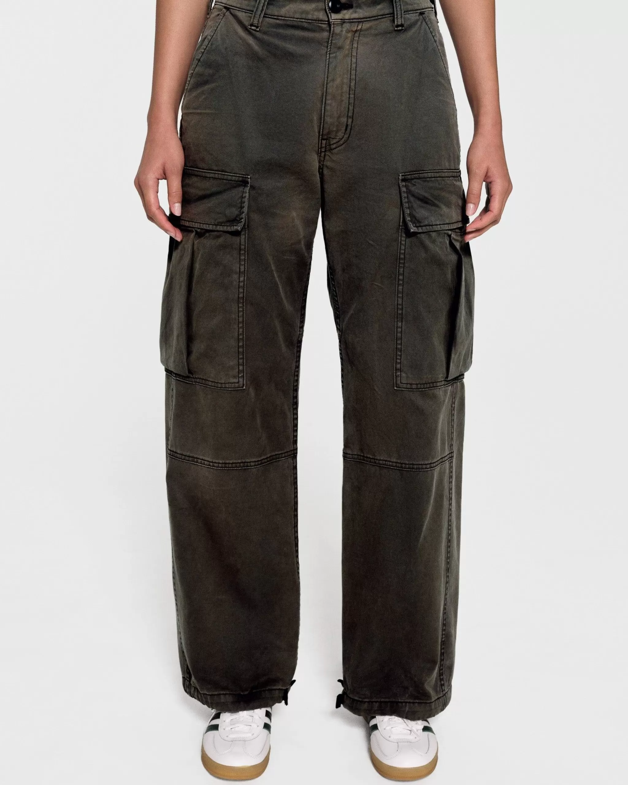 Cherry Cargo A Jambes Larges (Noir Vintage)* Pantalon