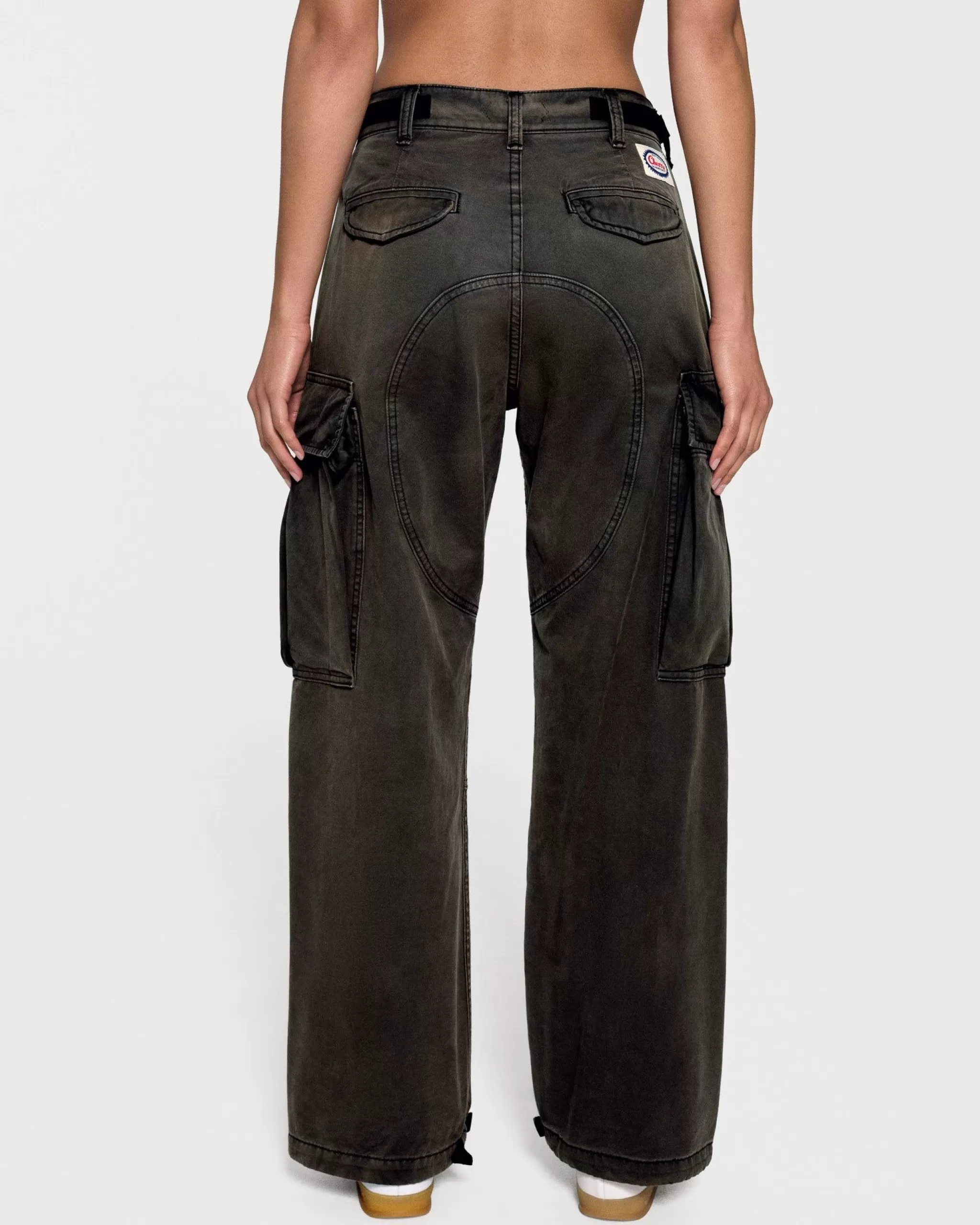 Cherry Cargo A Jambes Larges (Noir Vintage)* Pantalon