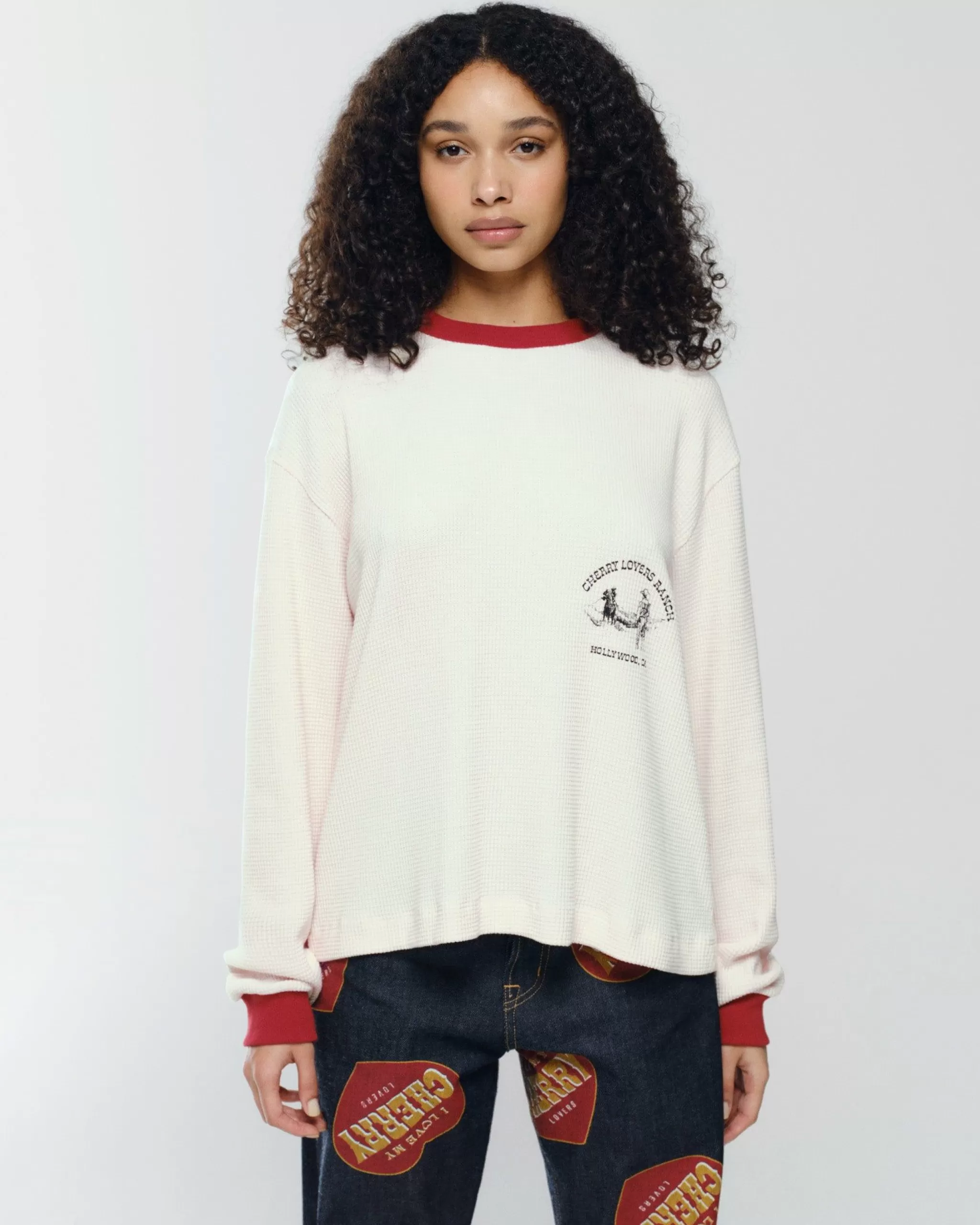 Cherry Chemise Thermique Ranch (Blanc Vintage)* T-Shirts Et Manches Longues
