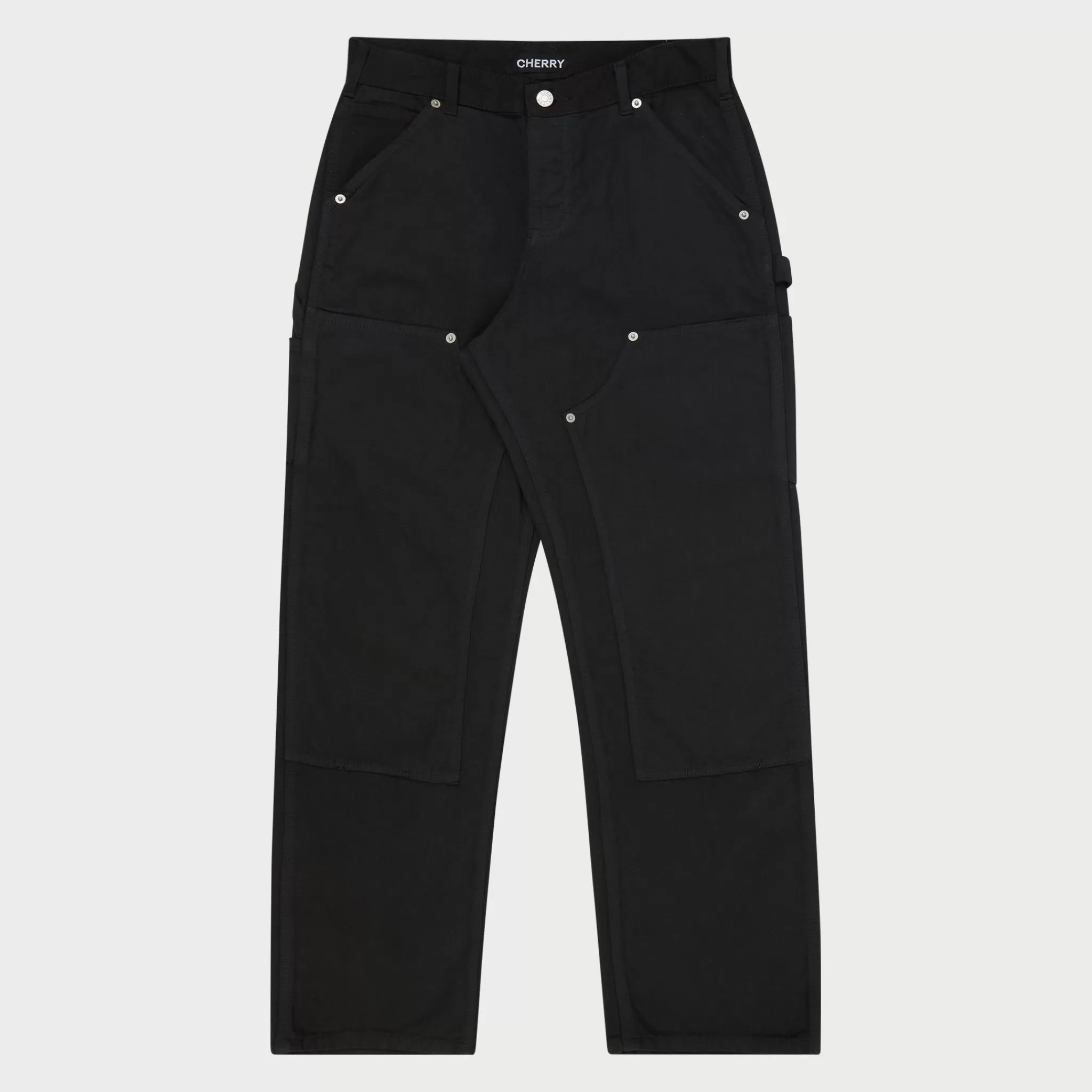 Cherry Classique En Toile Double Genou (Noir Vintage)* Pantalon