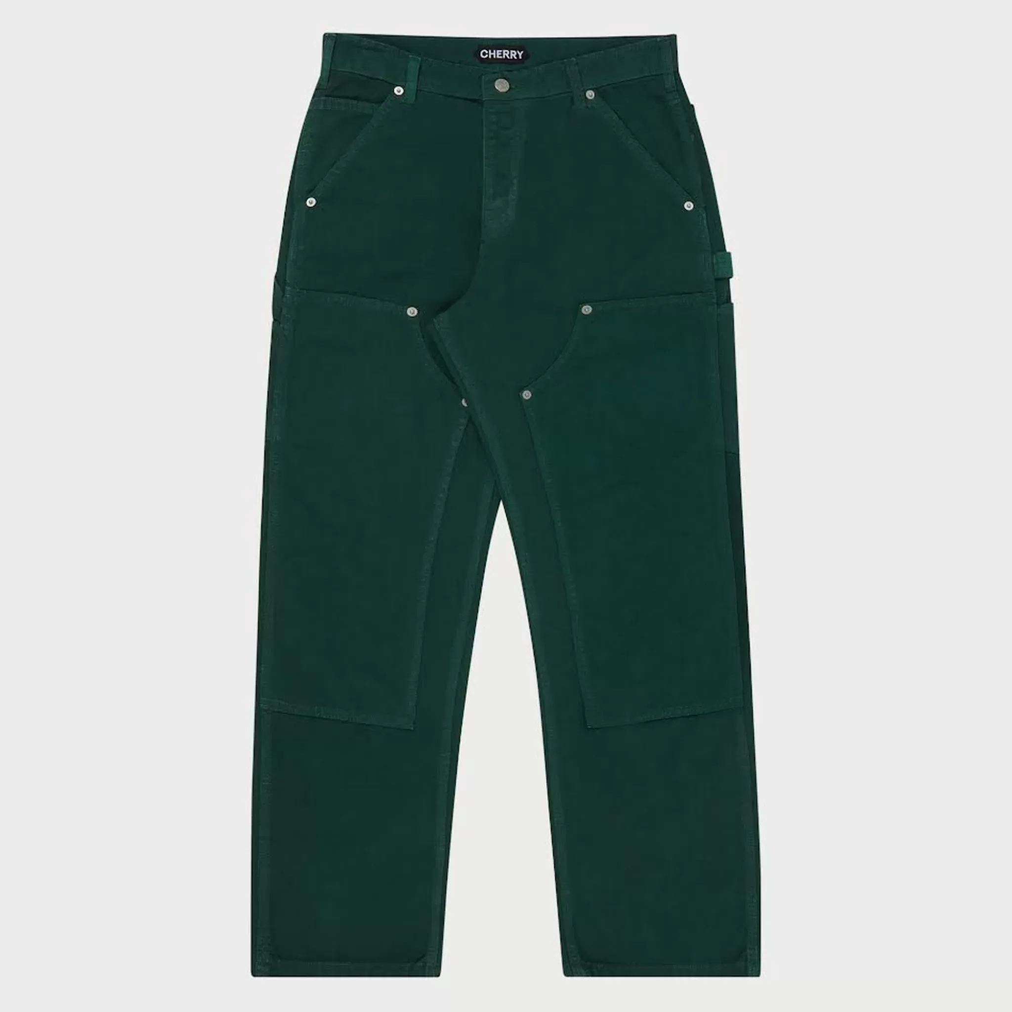 Cherry Classique En Toile Double Genou (Vert)* Pantalon