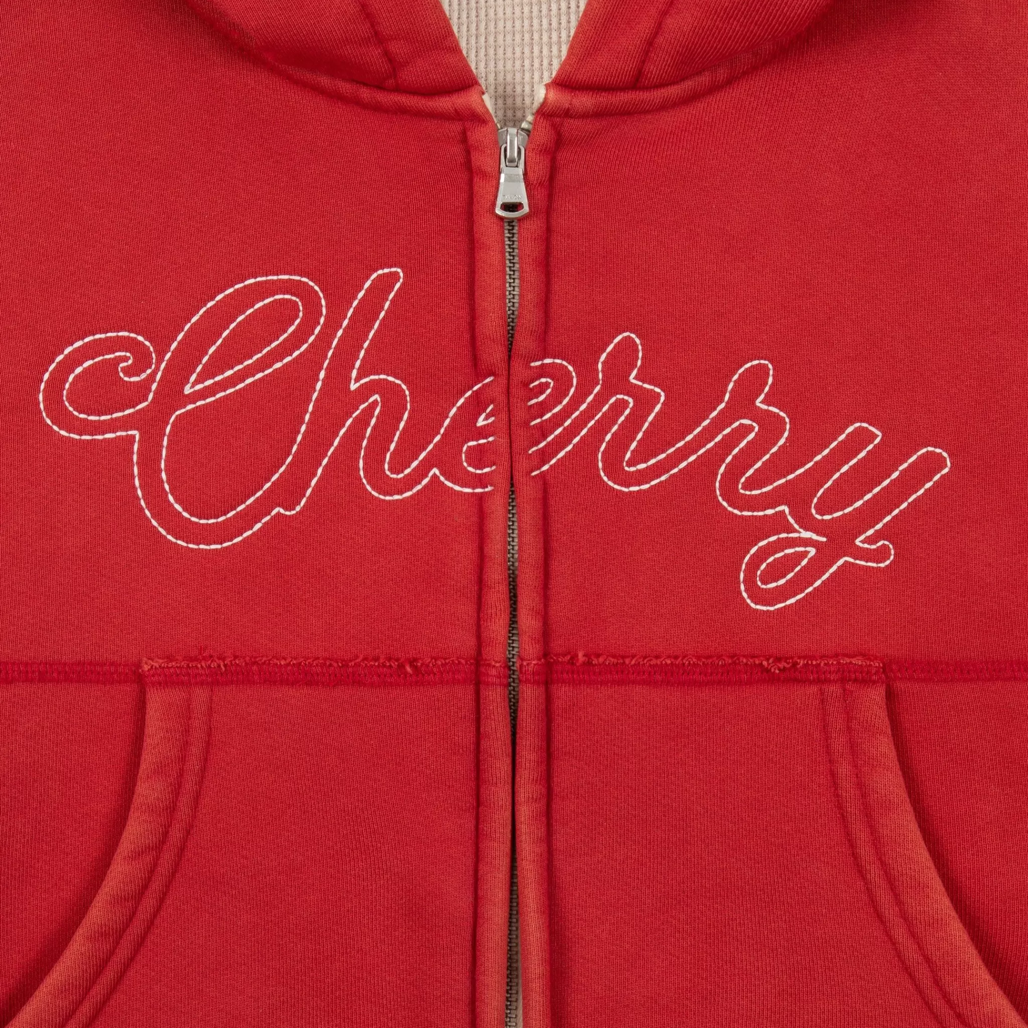 Cherry Fermeture Eclair Thermique Courte (Rouge Vintage)* Sweat-Shirts
