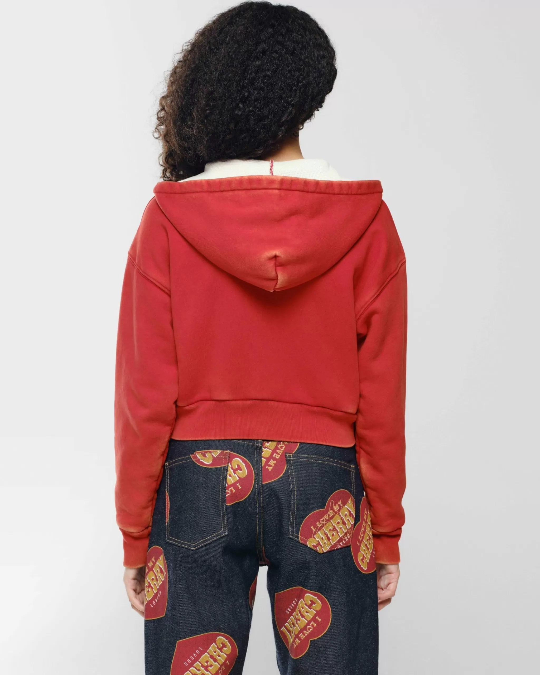 Cherry Fermeture Eclair Thermique Courte (Rouge Vintage)* Sweat-Shirts