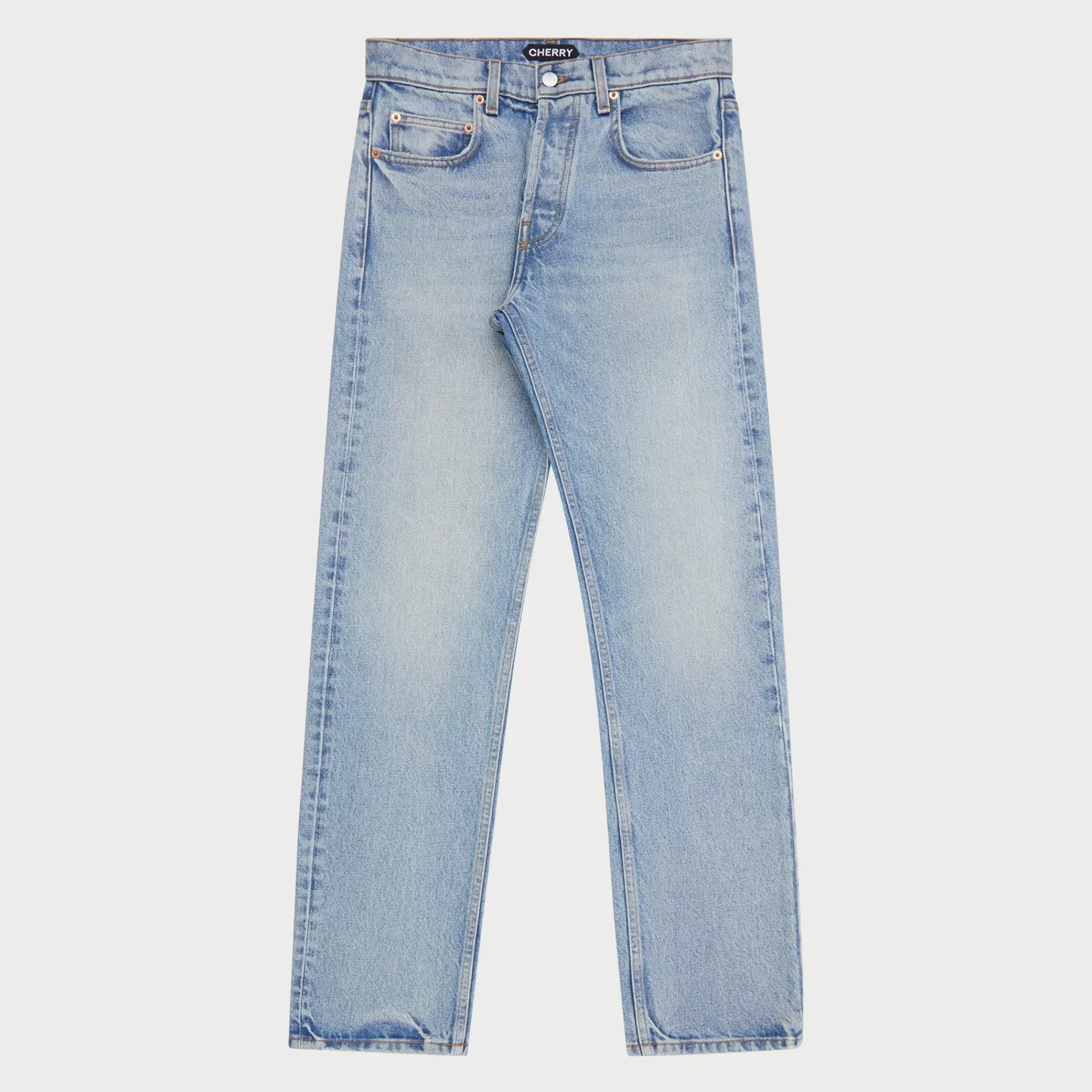 Cherry Jean En Denim A 5 Poches A Jambe Droite (George Wash)* Pantalon