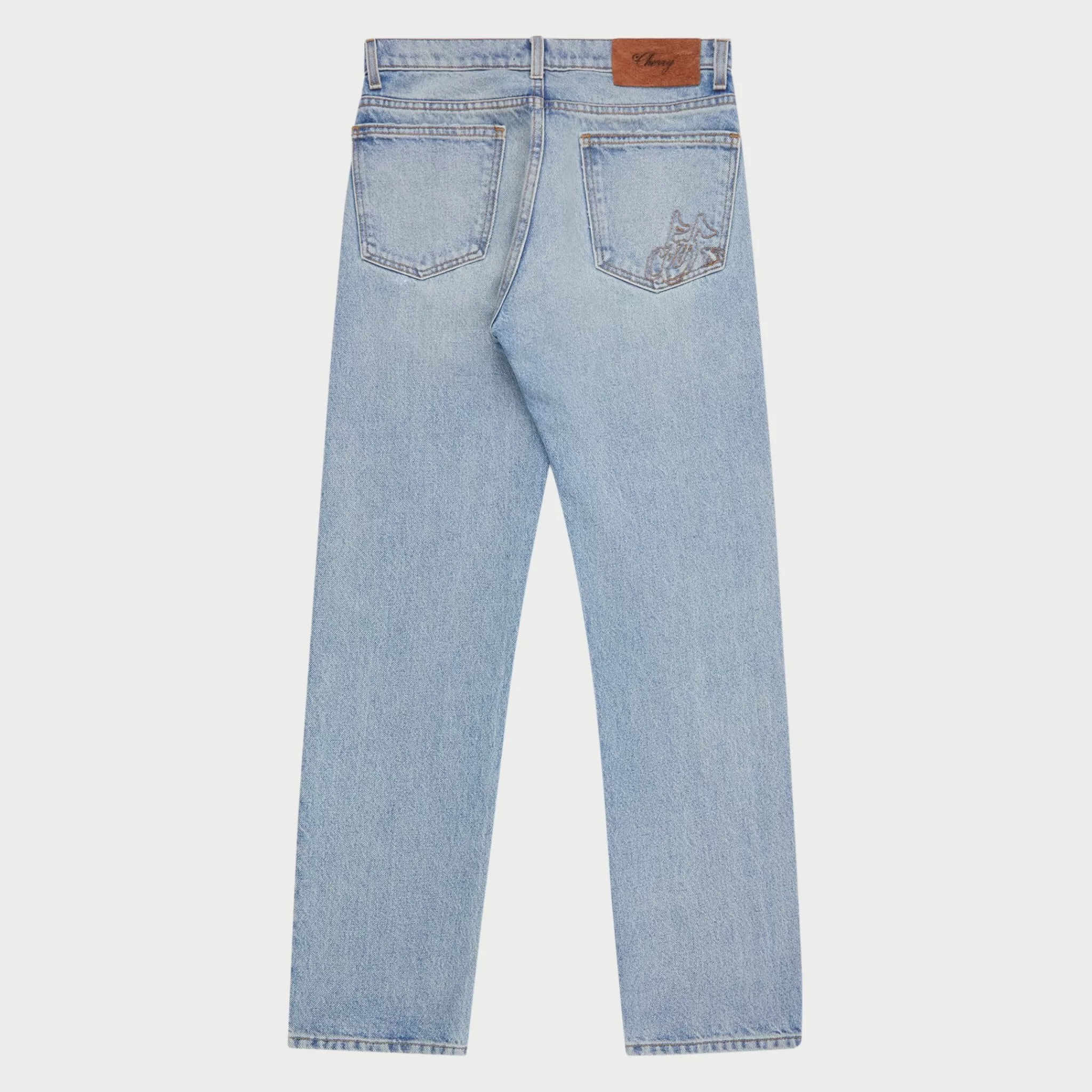 Cherry Jean En Denim A 5 Poches A Jambe Droite (George Wash)* Pantalon