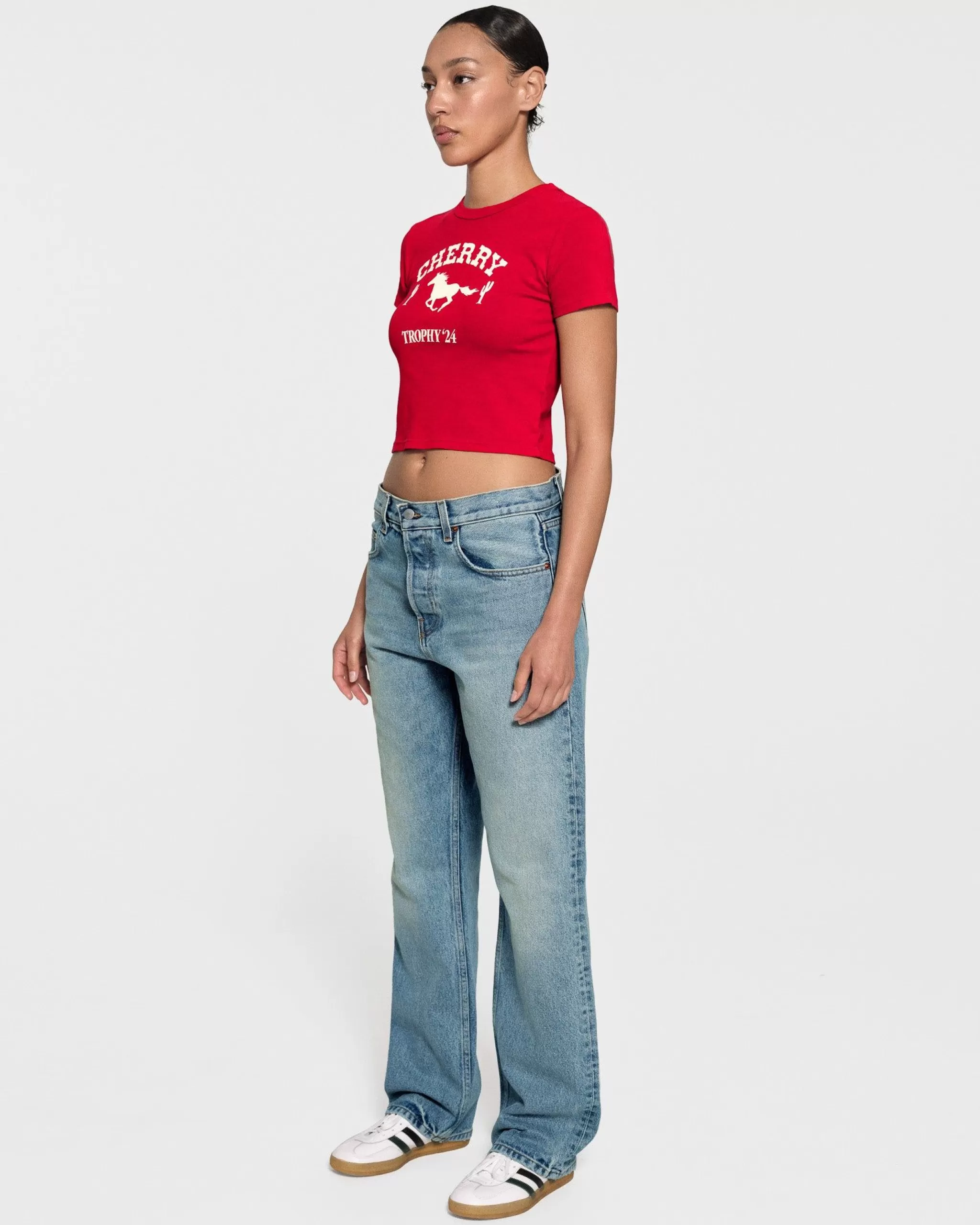 Cherry Jean En Denim A 5 Poches A Jambe Droite (George Wash)* Pantalon