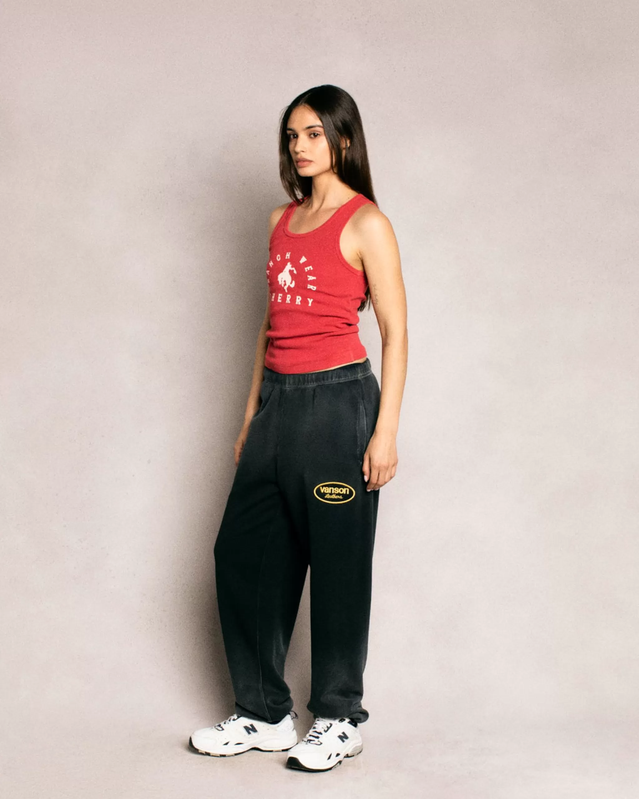 Cherry Pantalon De Survetement Vanson X (Noir Vintage)* Les Pantalons De Survetement