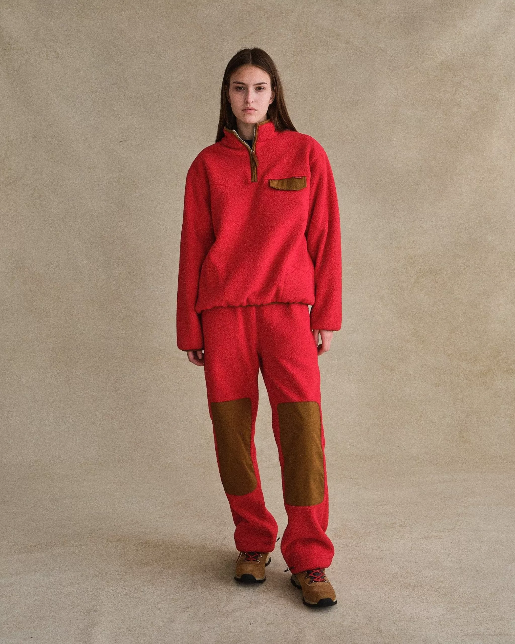 Cherry Pantalon Sherpa De Montagne (Rouge)* Les Pantalons De Survetement