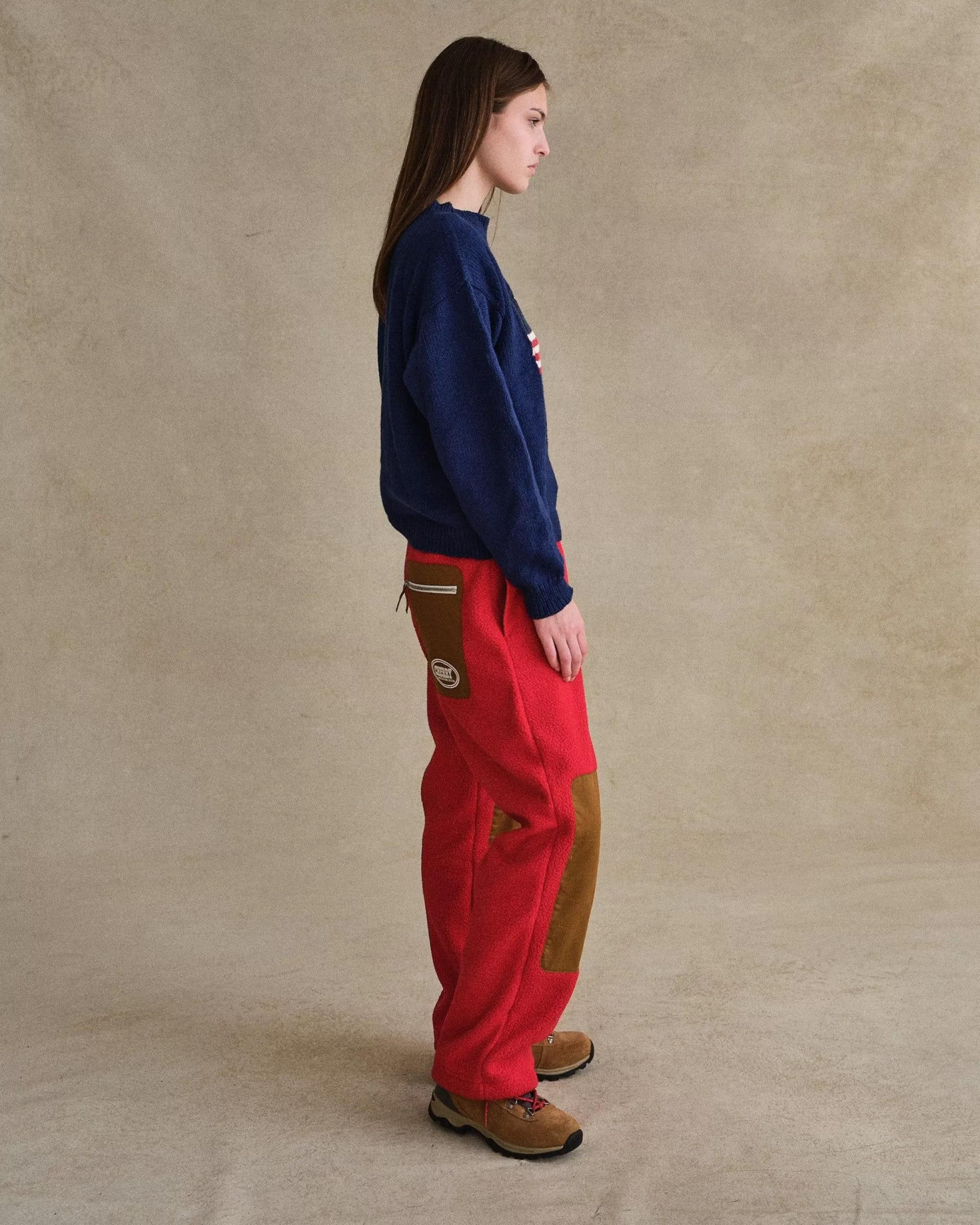 Cherry Pantalon Sherpa De Montagne (Rouge)* Les Pantalons De Survetement