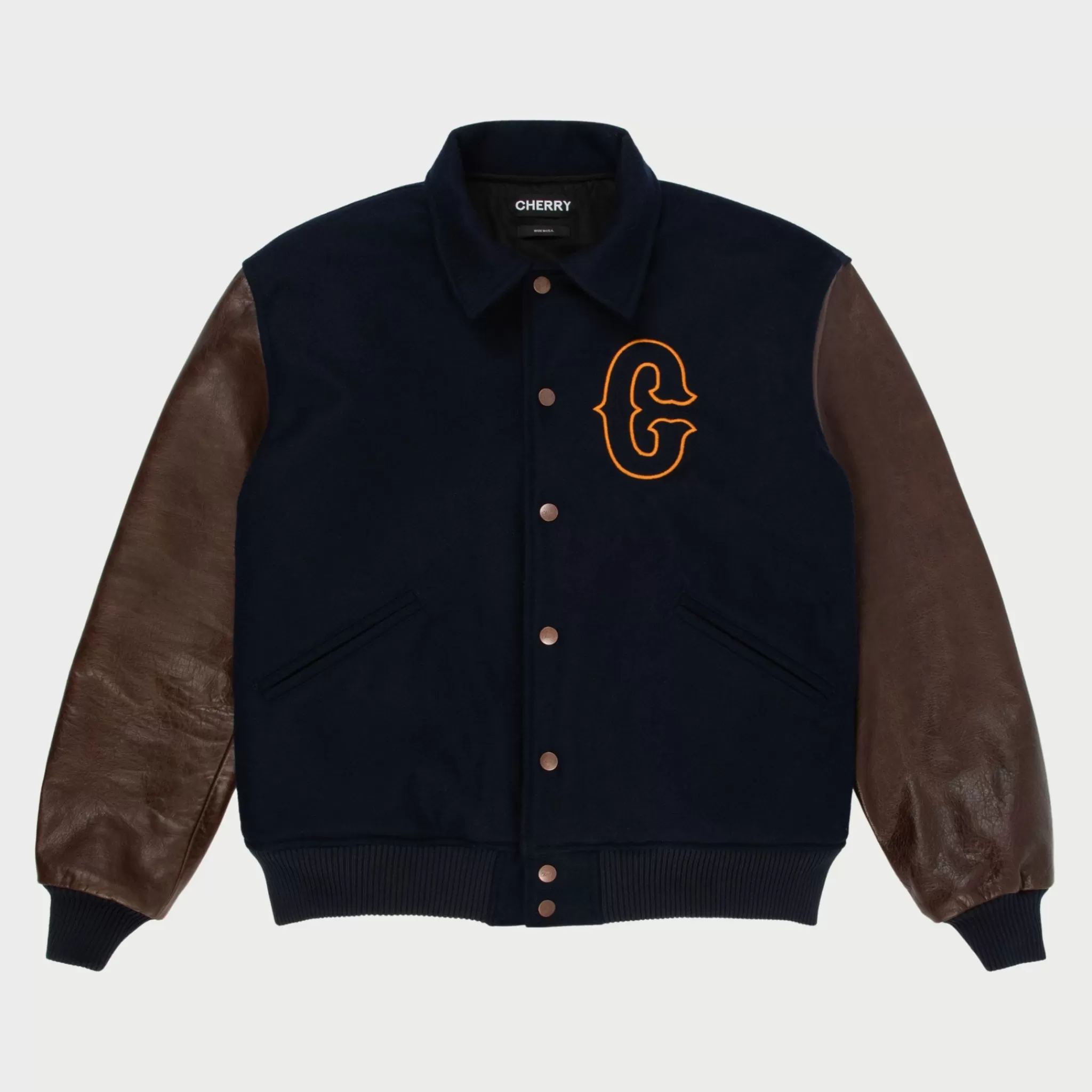 Cherry Ranch Wear Varsity Jacket (Marine/Marron)* Vestes