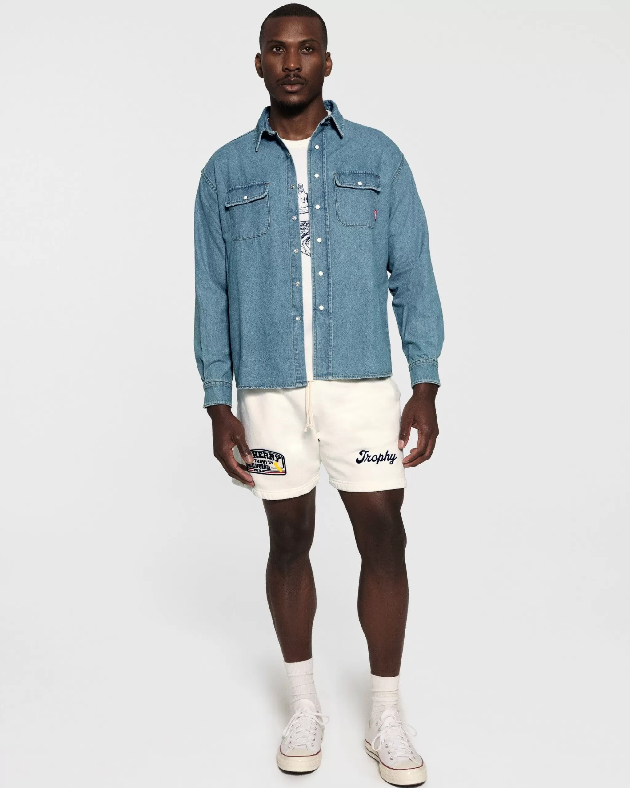 Cherry Short De Survetement Trophy (Vintage Blanc)* Shorts