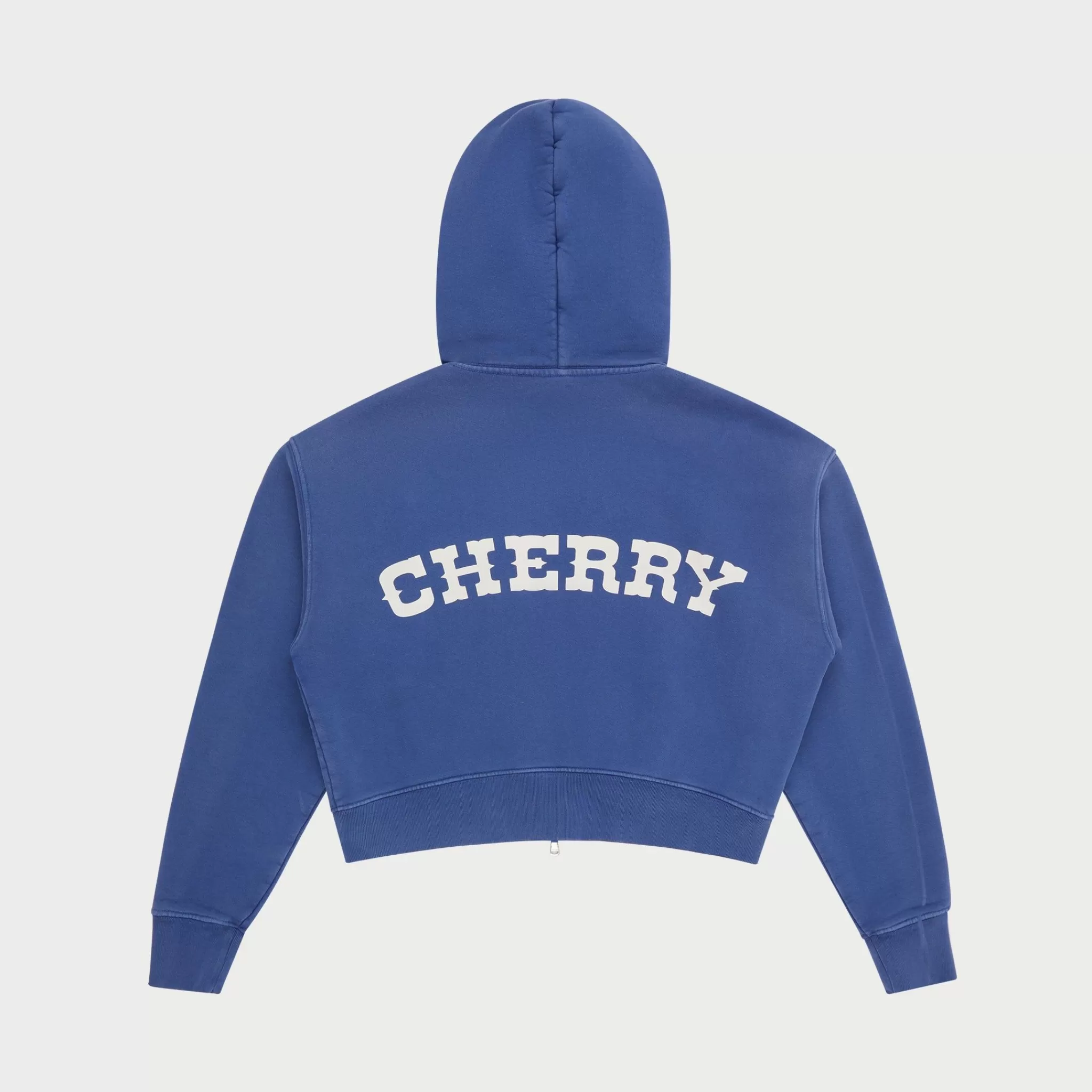 Cherry Sweat A Capuche Court Zippe Pour Femme (Marine)* Sweat-Shirts