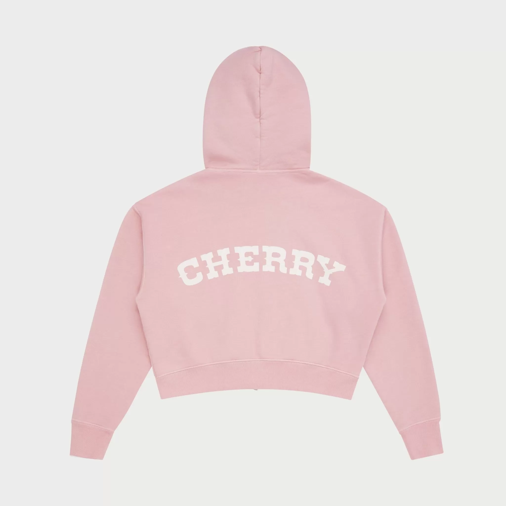 Cherry Sweat A Capuche Court Zippe Pour Femmes (Rose)* Aux Femmes