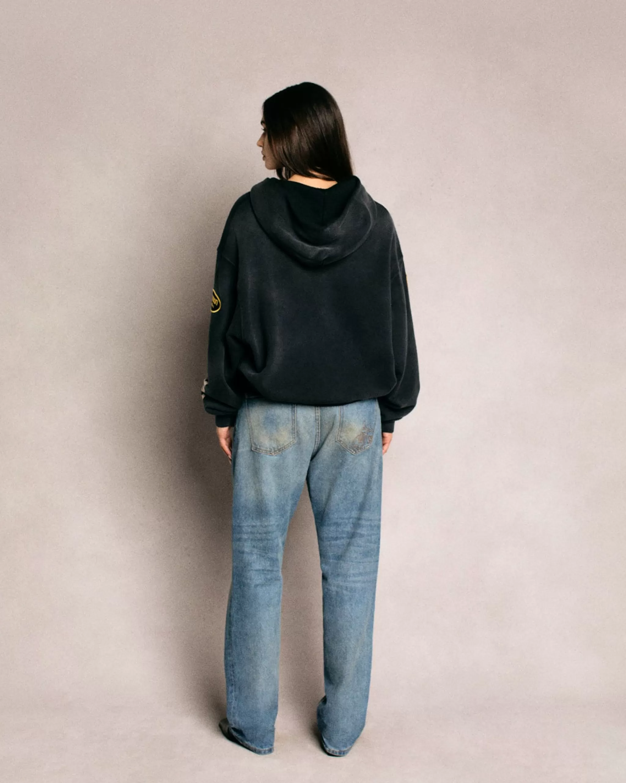 Cherry Sweat A Capuche Vanson (Noir Vintage)* Sweat-Shirts