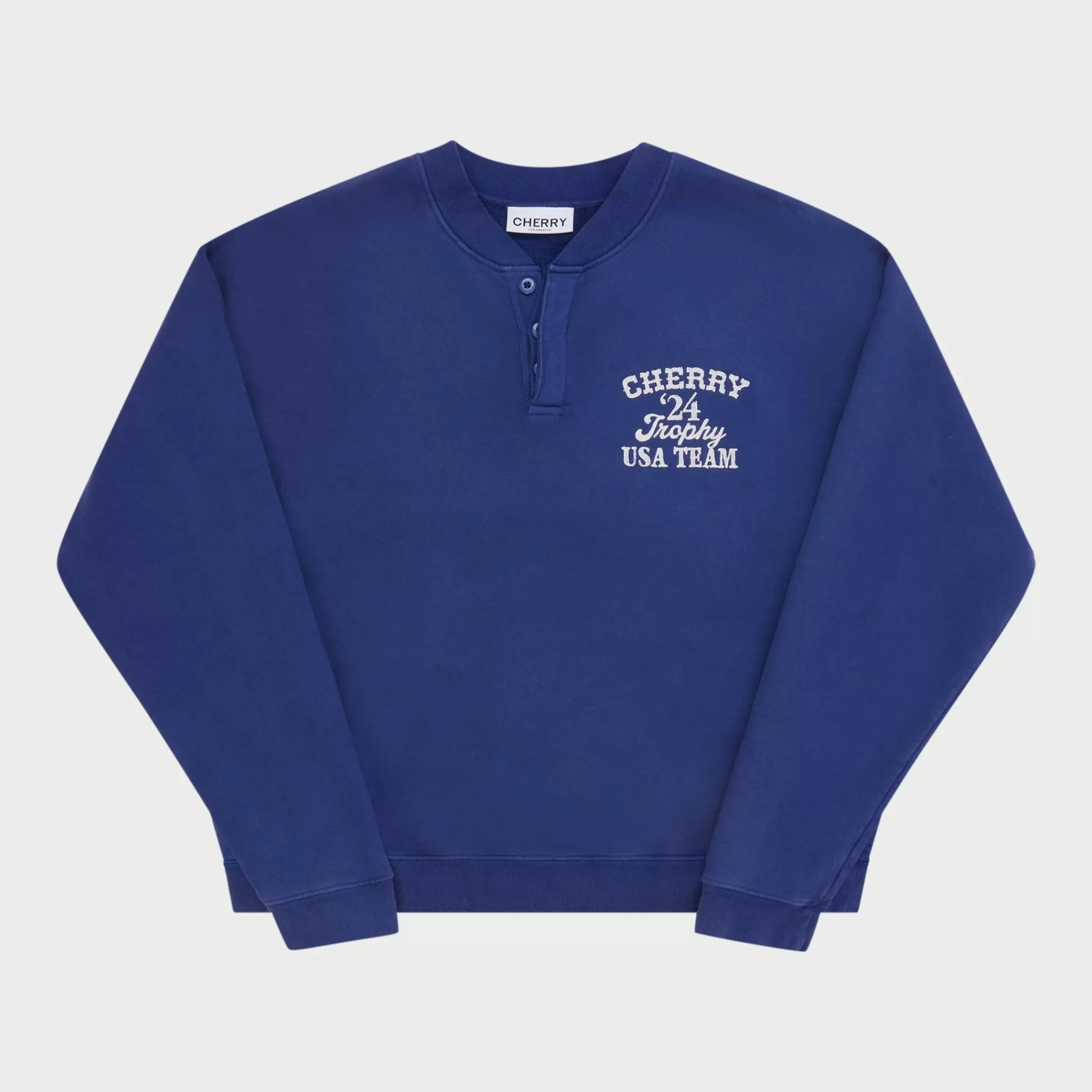 Cherry Trophee Henley Crewneck (Royal)* Sweat-Shirts