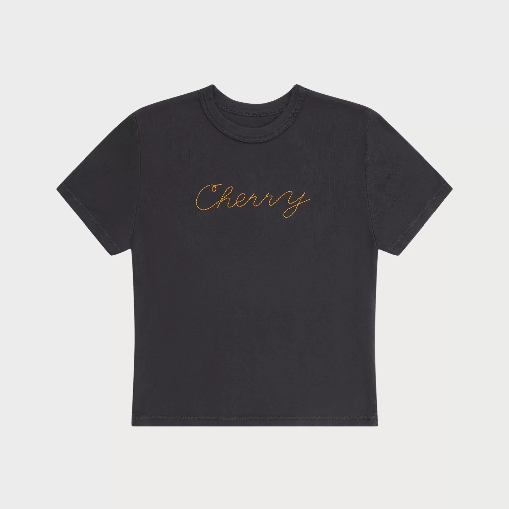 Cherry T-Shirt Bebe Au Point De Chainette (Cendre)* Aux Femmes