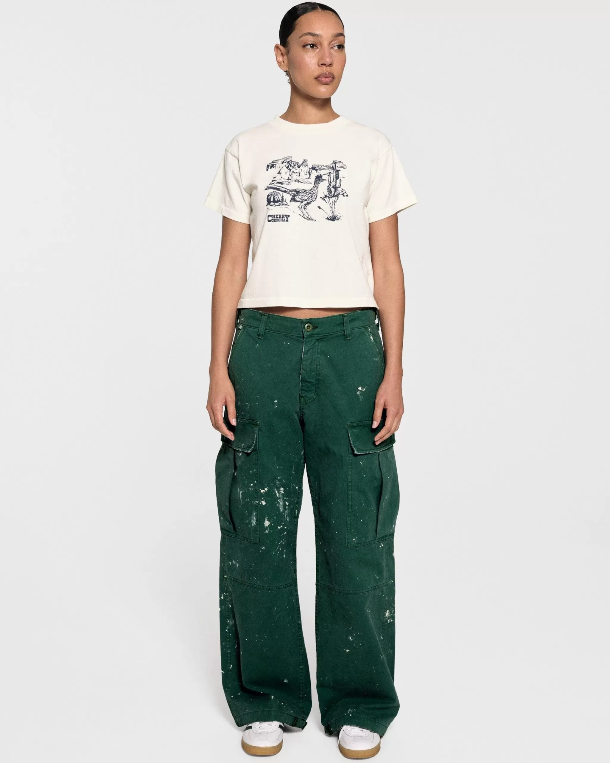 Cherry T-Shirt Bebe Sedona Boxy (Blanc Vintage)* Aux Femmes