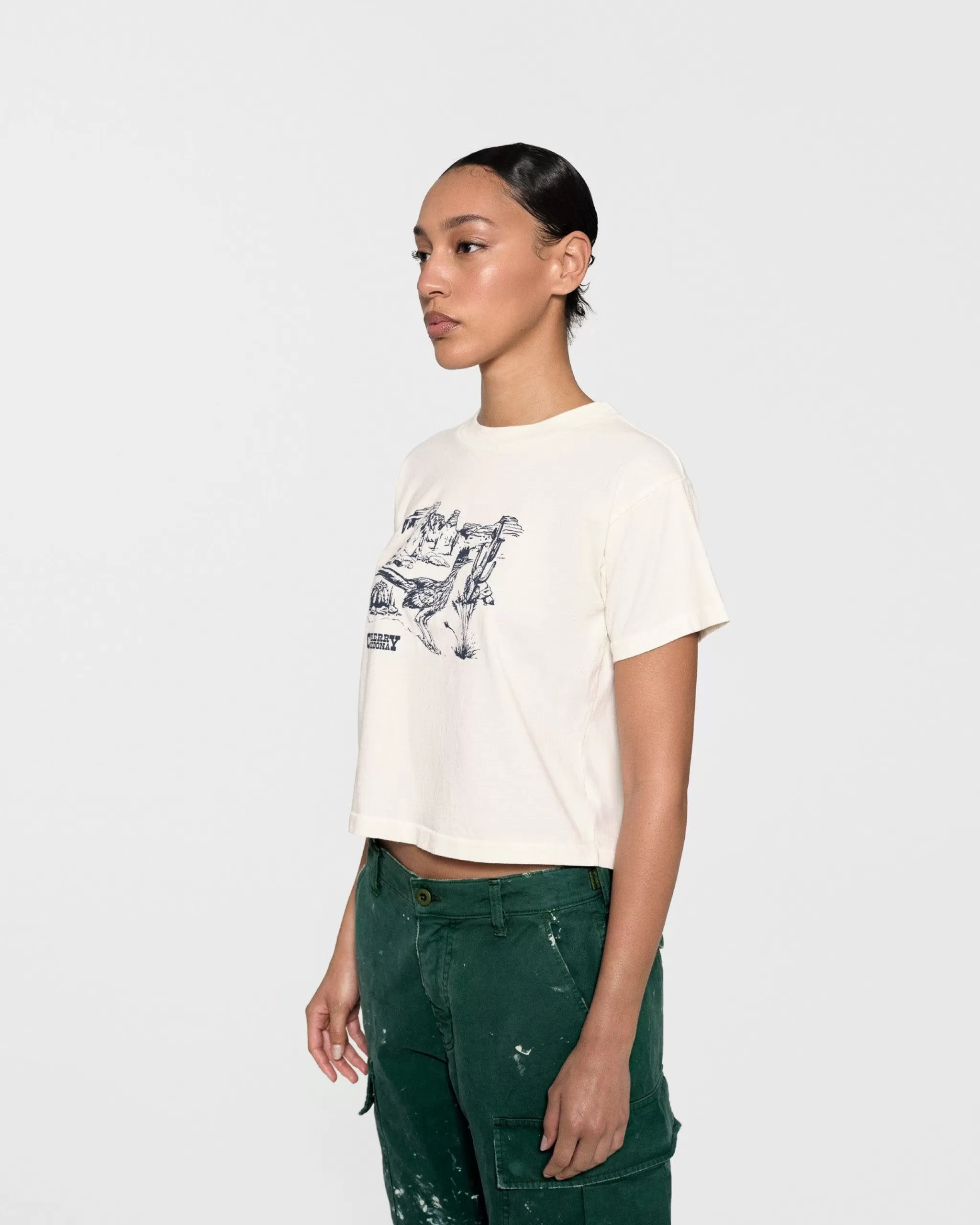 Cherry T-Shirt Bebe Sedona Boxy (Blanc Vintage)* Aux Femmes