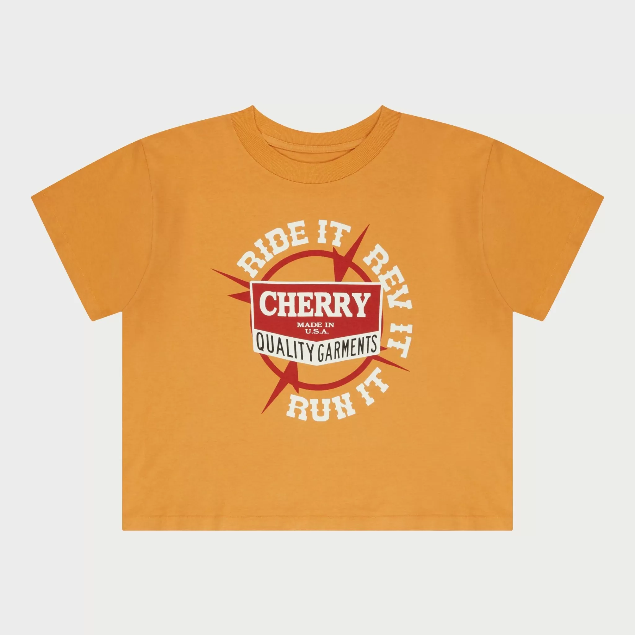Cherry T-Shirt Carre Pour Bebe Ride It, Rev It (Orange)* Aux Femmes