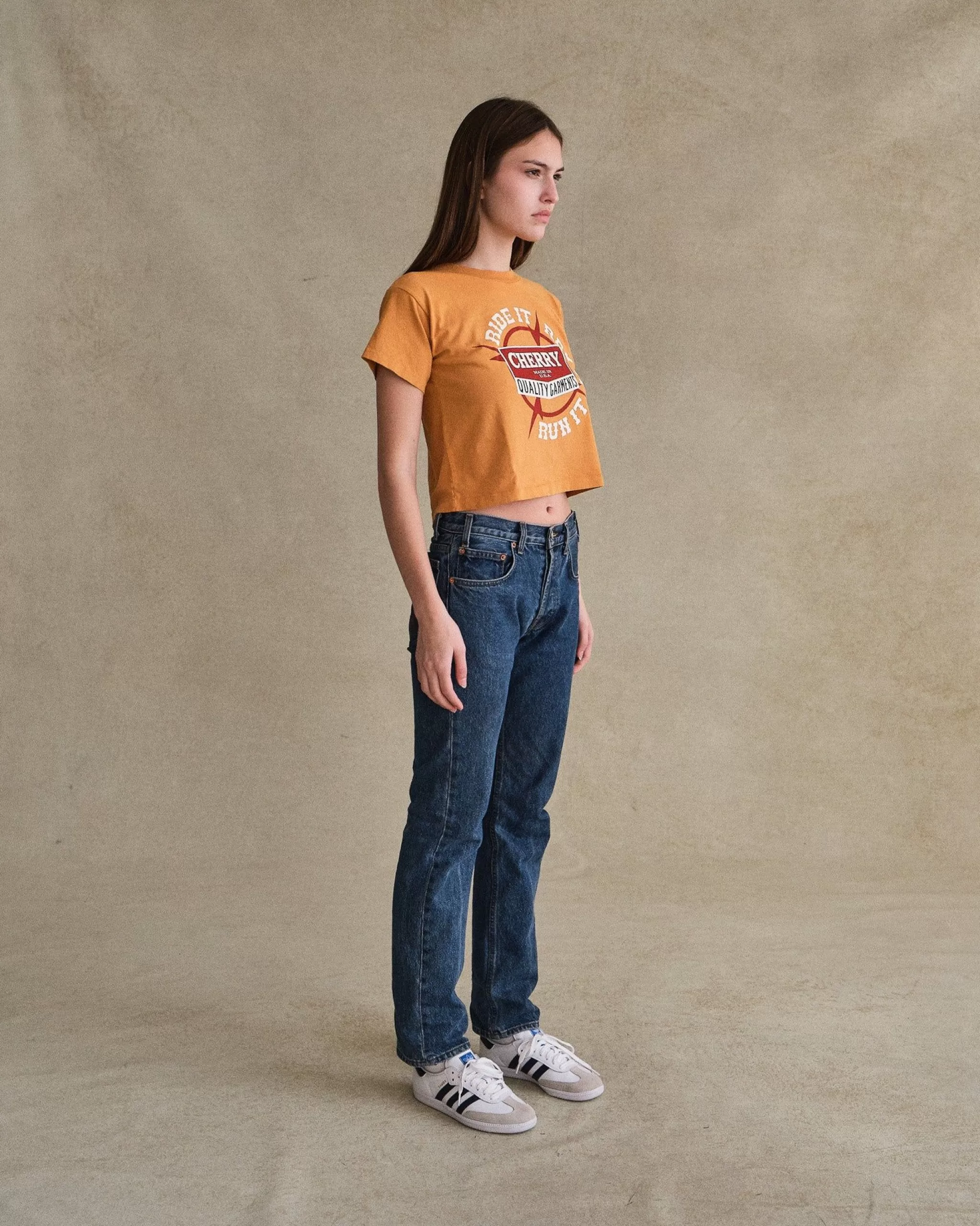 Cherry T-Shirt Carre Pour Bebe Ride It, Rev It (Orange)* Aux Femmes