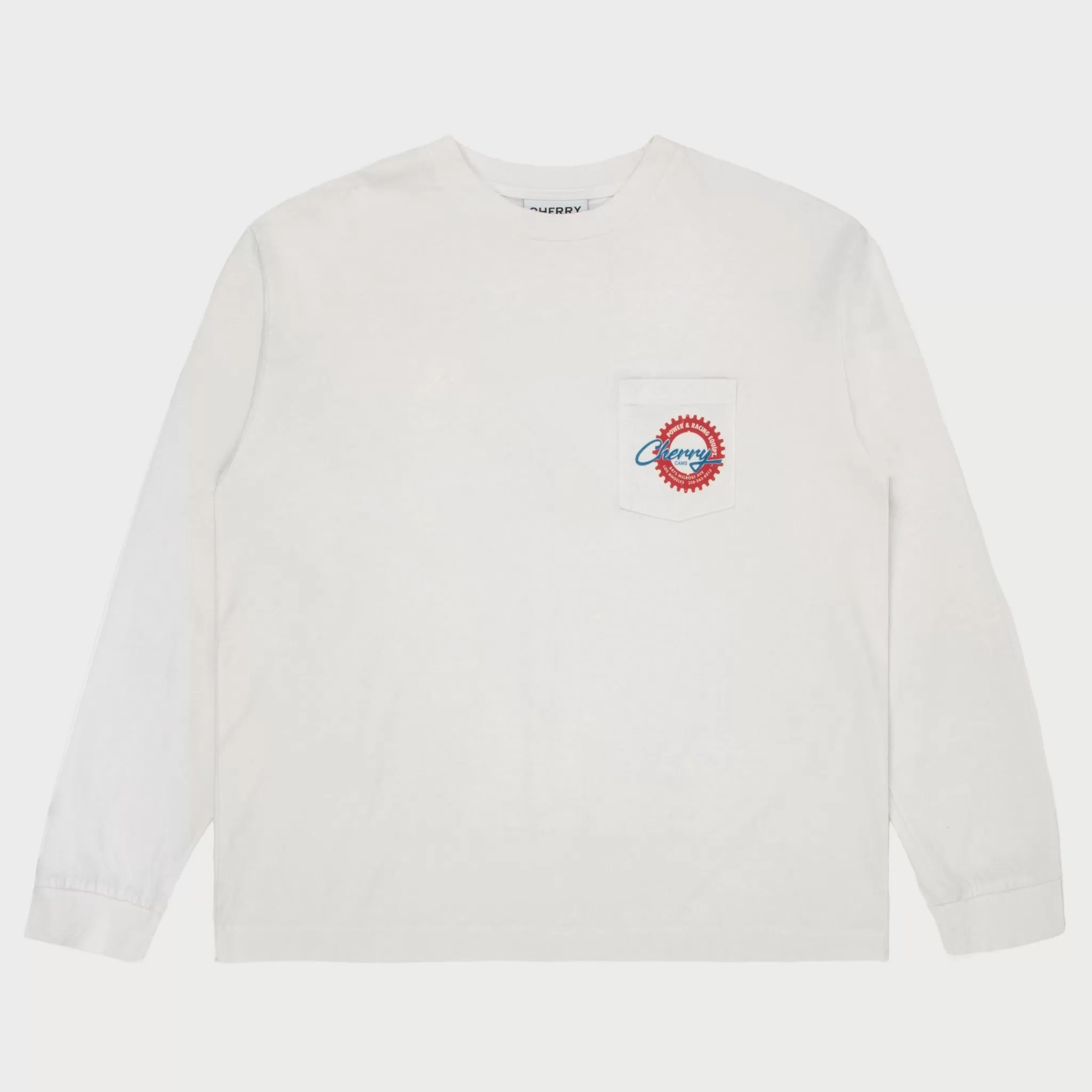 Cherry T-Shirt Cams Pocket L/S (Blanc Vintage)* T-Shirts Et Manches Longues