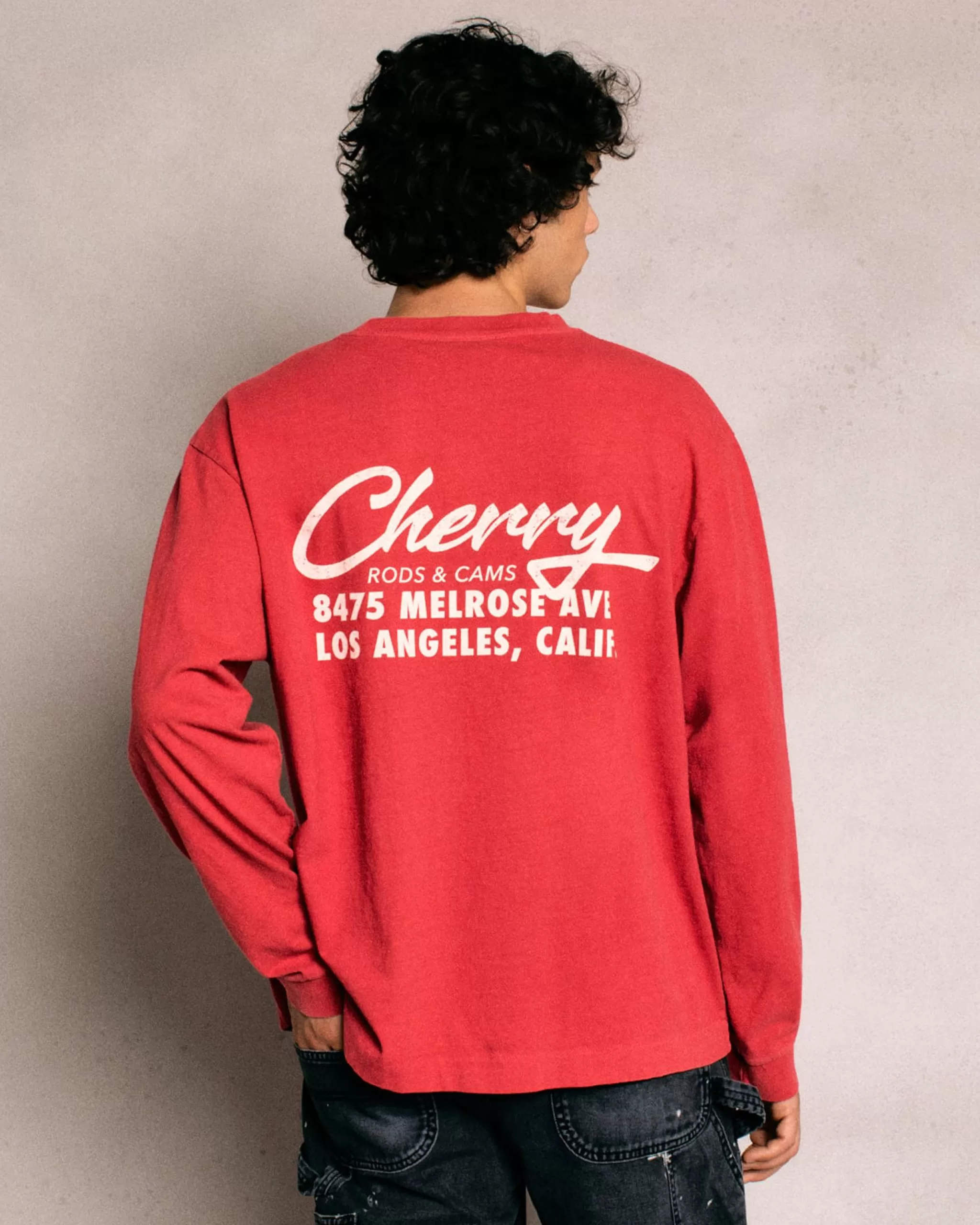 Cherry T-Shirt Cams Pocket L/S (Vintage Rouge)* T-Shirts Et Manches Longues