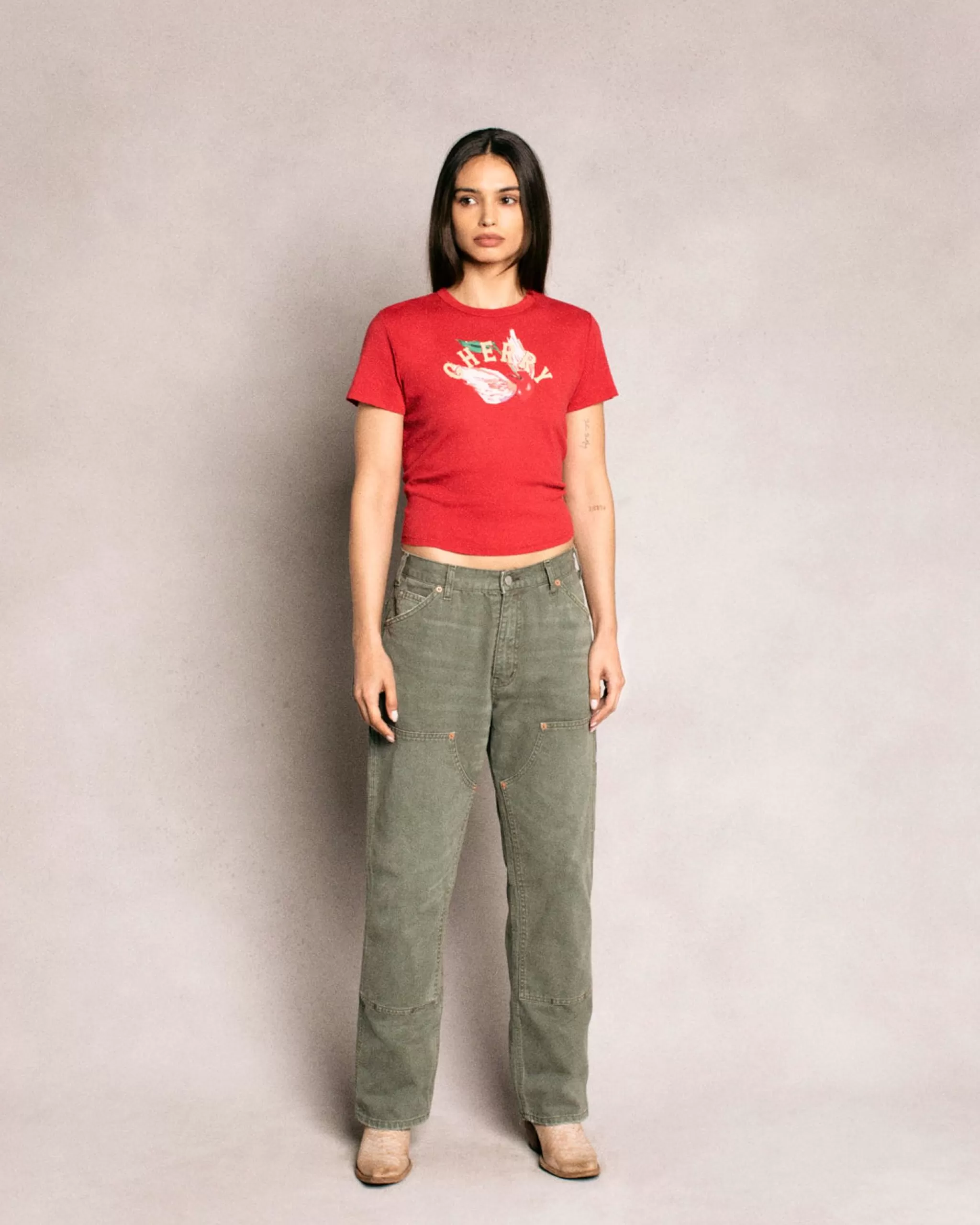 Cherry T-Shirt Pour Bebe Flying (Rouge Vintage)* Aux Femmes