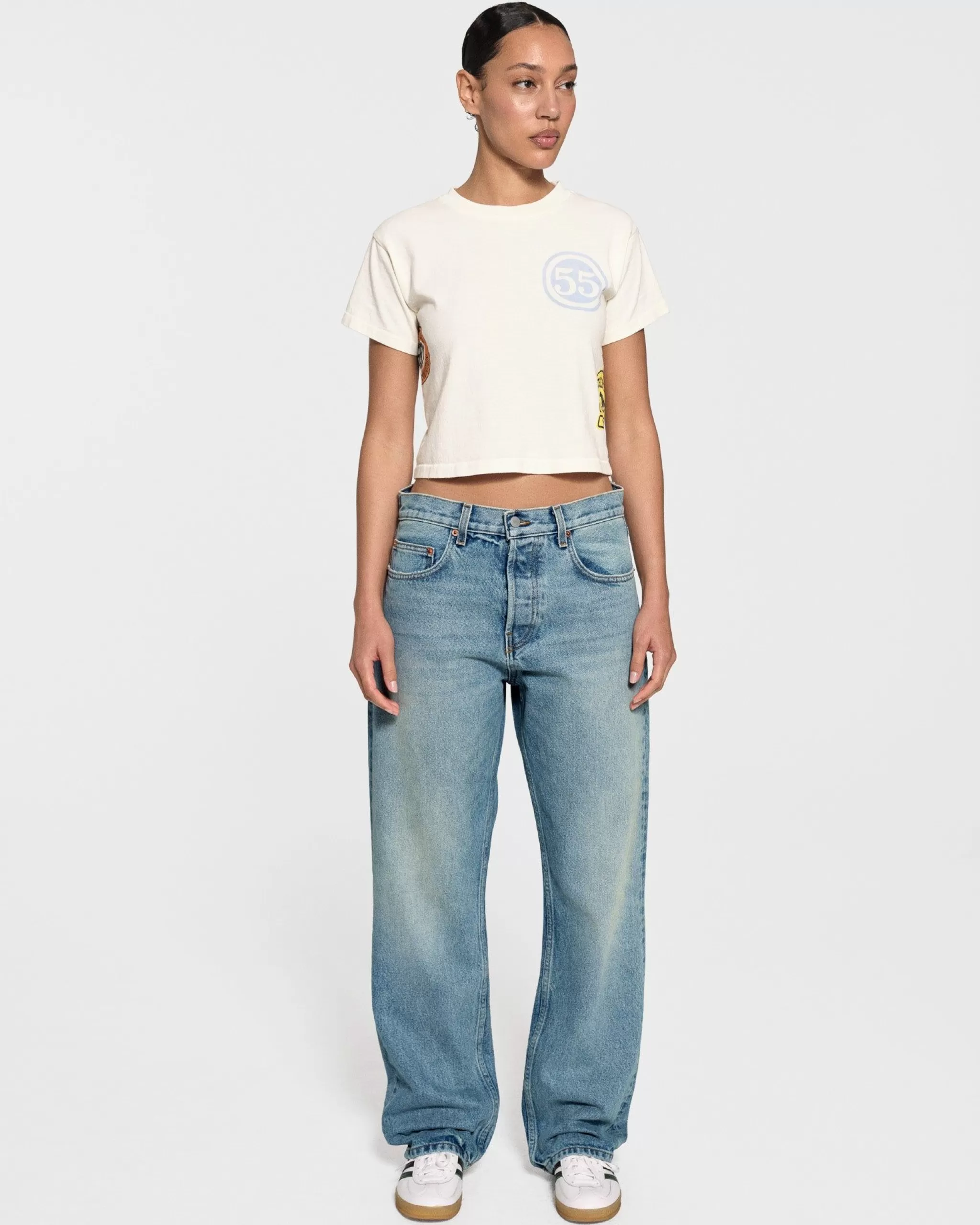 Cherry T-Shirt Pour Bebe Off Road Boxy (Blanc Vintage)* Aux Femmes