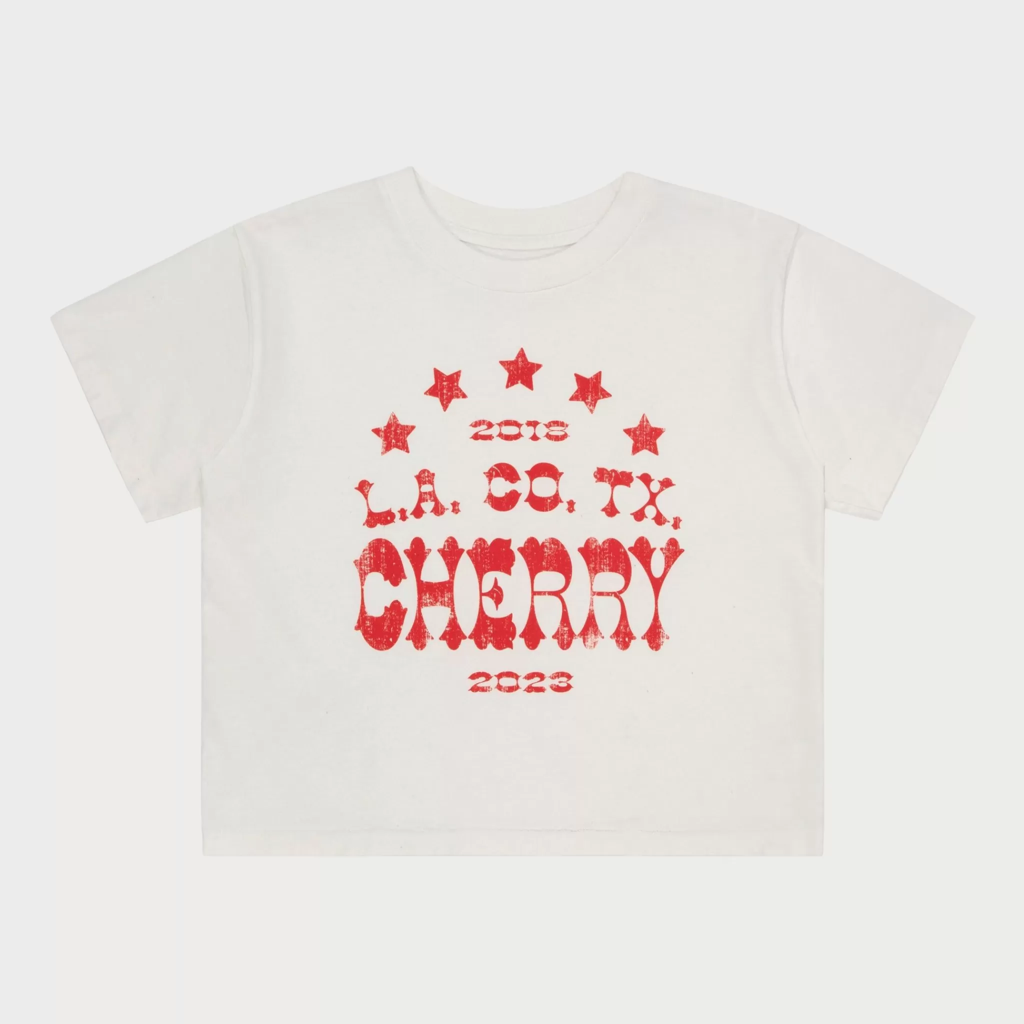 Cherry T-Shirt Pour Bebe Tri State Boxy (Blanc Vintage)* Aux Femmes