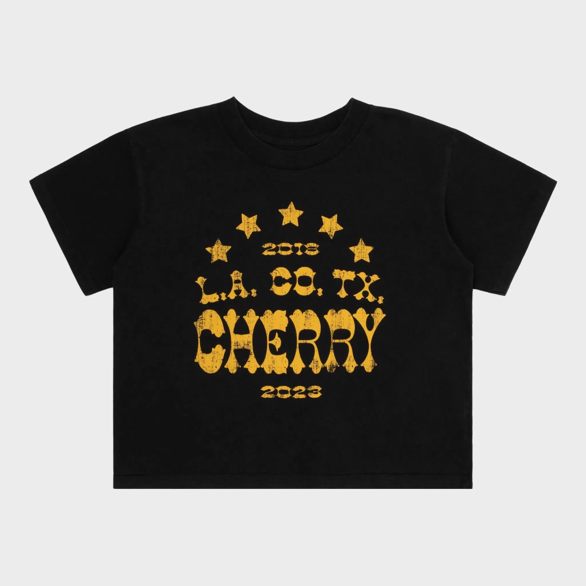 Cherry T-Shirt Pour Bebe Tri State Boxy (Noir Vintage)* Aux Femmes