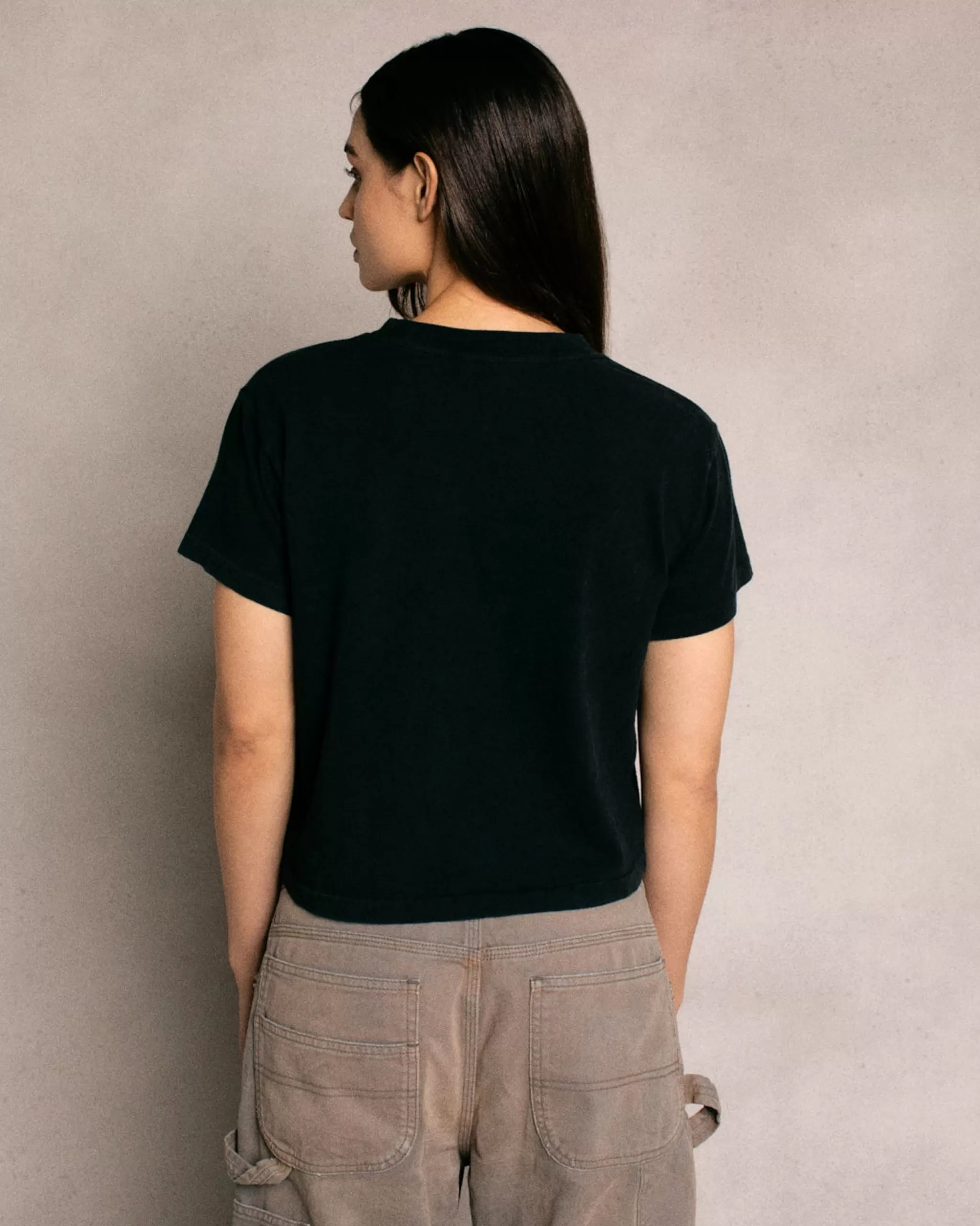 Cherry T-Shirt Pour Bebe Tri State Boxy (Noir Vintage)* Aux Femmes