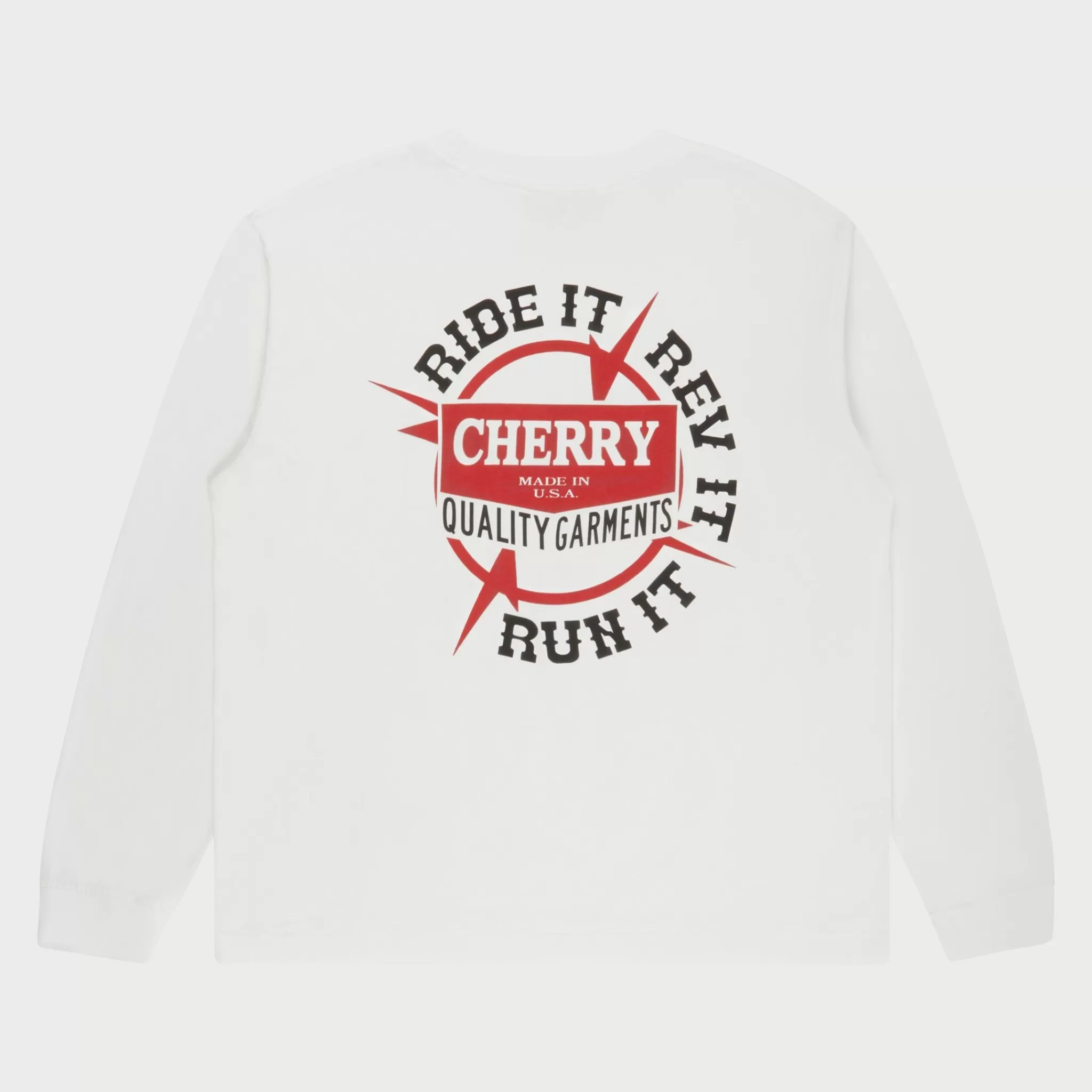 Cherry T-Shirt Ride It, Rev It Pocket L/S (Blanc)* T-Shirts Et Manches Longues