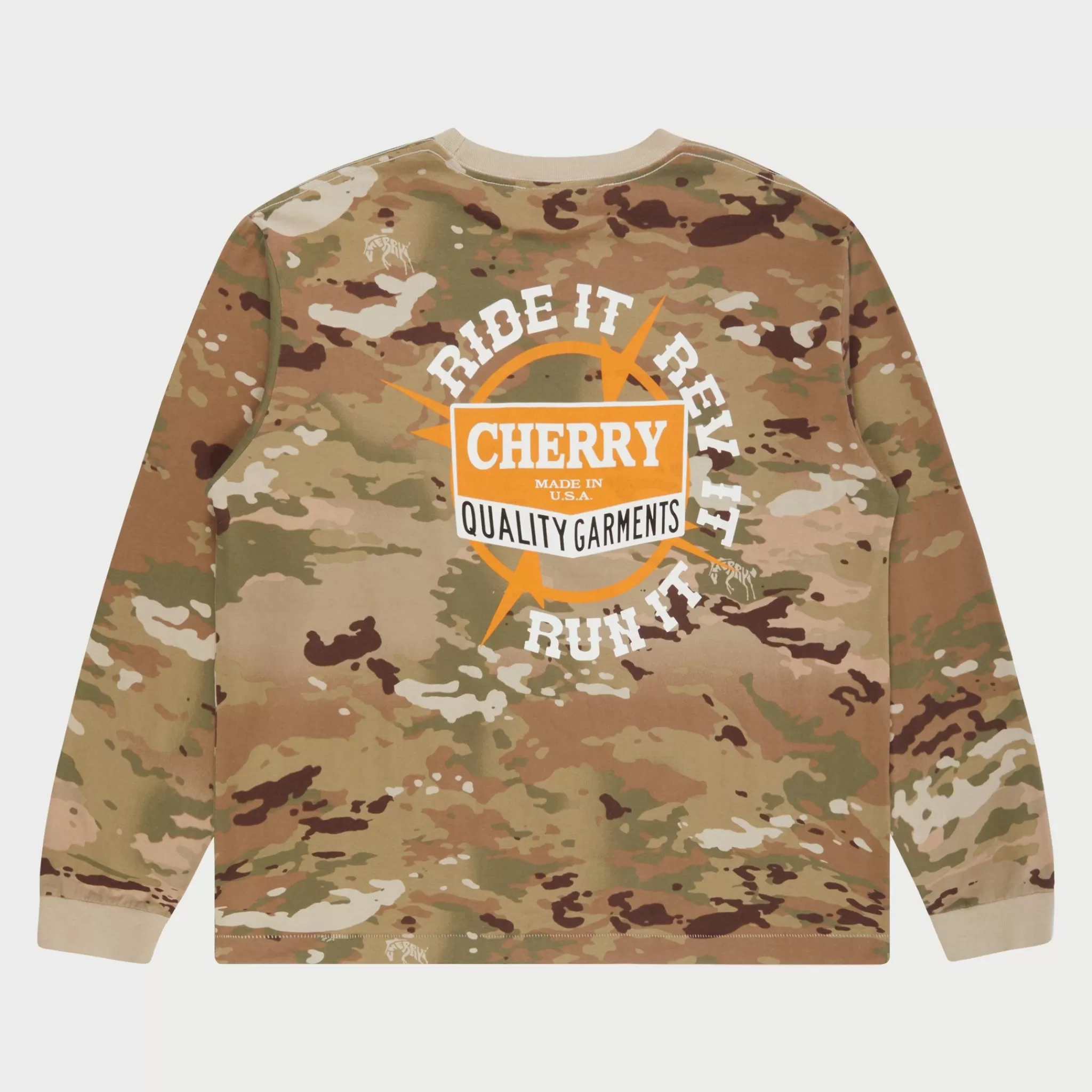 Cherry T-Shirt Ride It, Rev It Pocket L/S (Camo)* T-Shirts Et Manches Longues