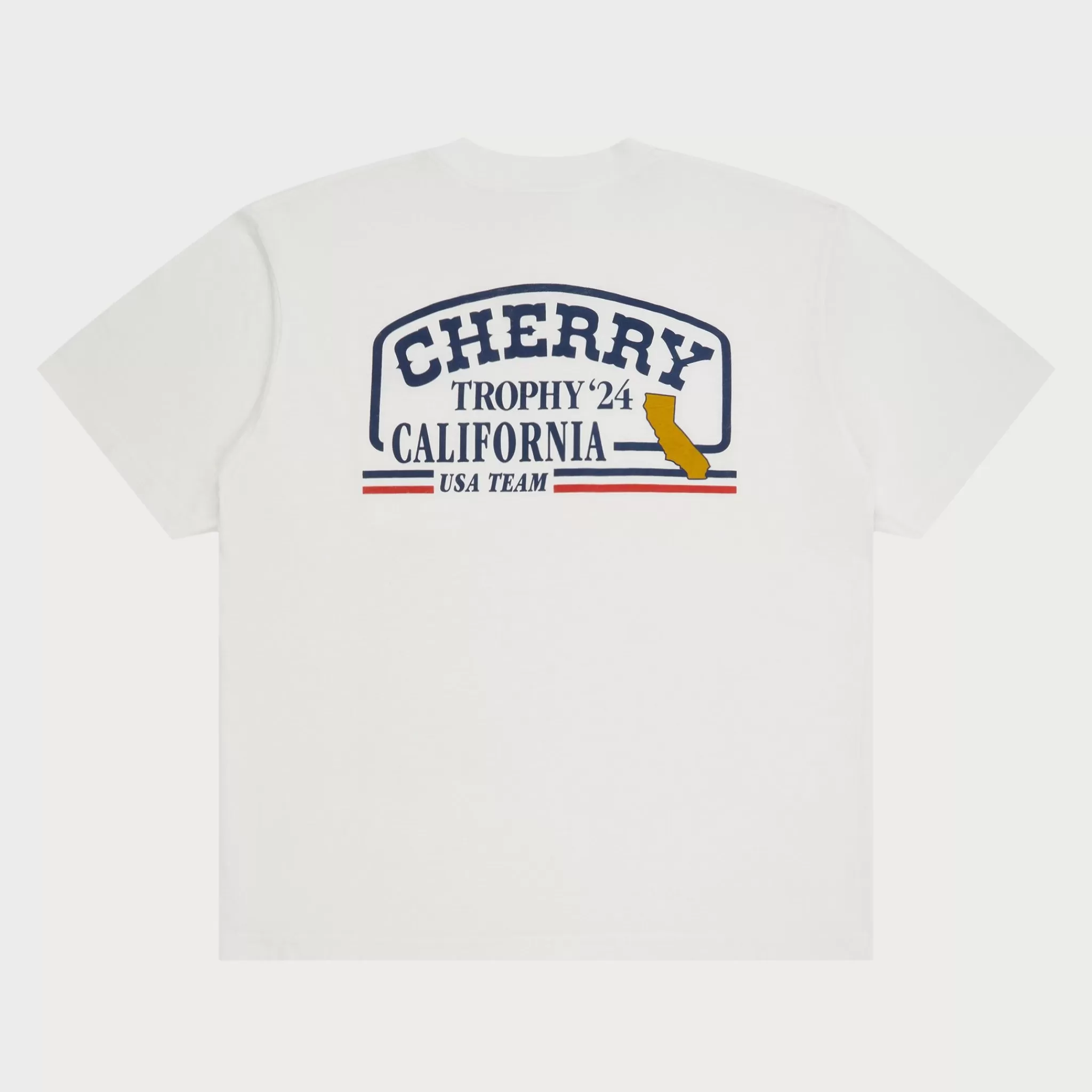 Cherry T-Shirt Trophy Premium En Coton Biologique (Blanc Vintage)* T-Shirts Et Manches Longues