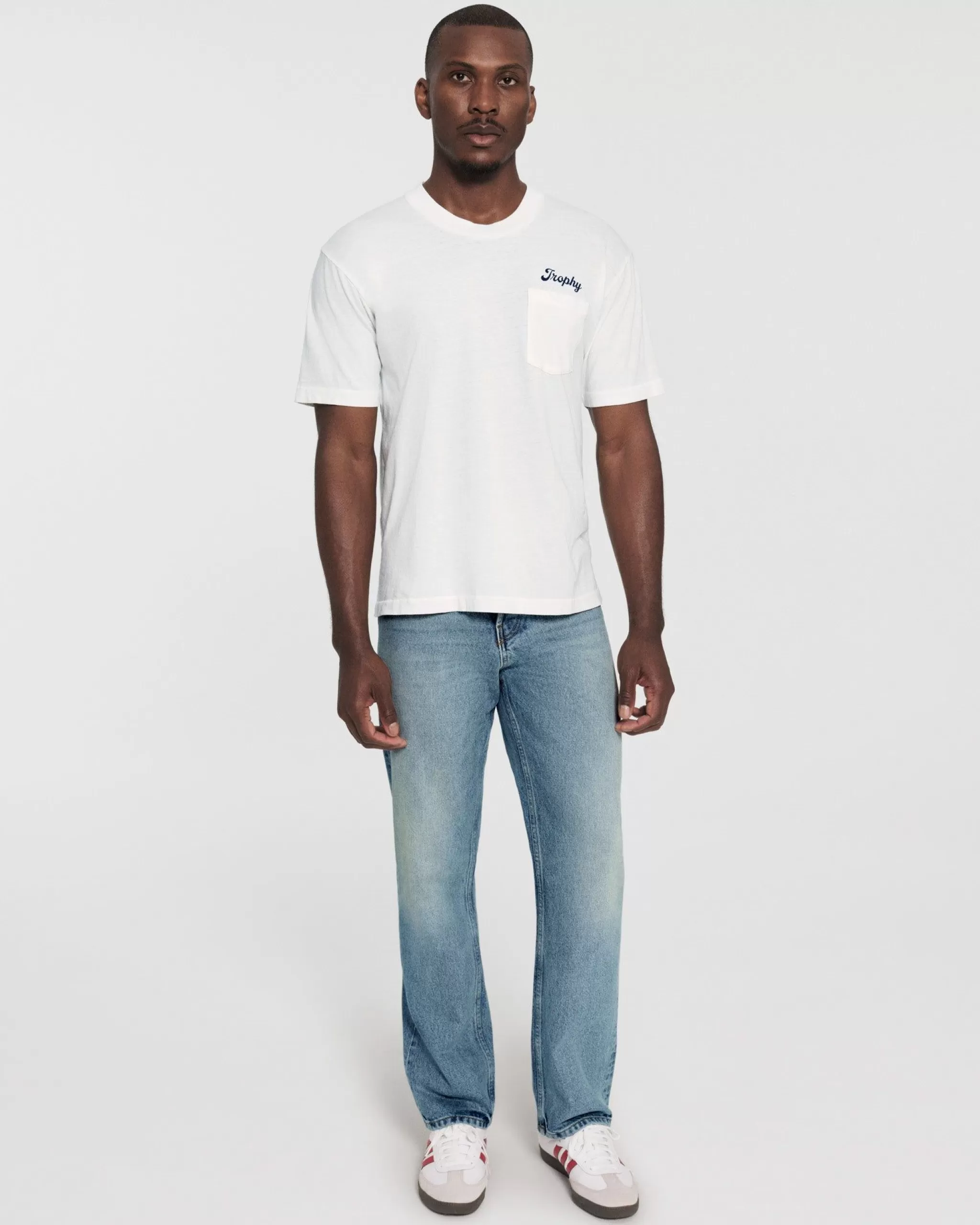Cherry T-Shirt Trophy Premium En Coton Biologique (Blanc Vintage)* T-Shirts Et Manches Longues