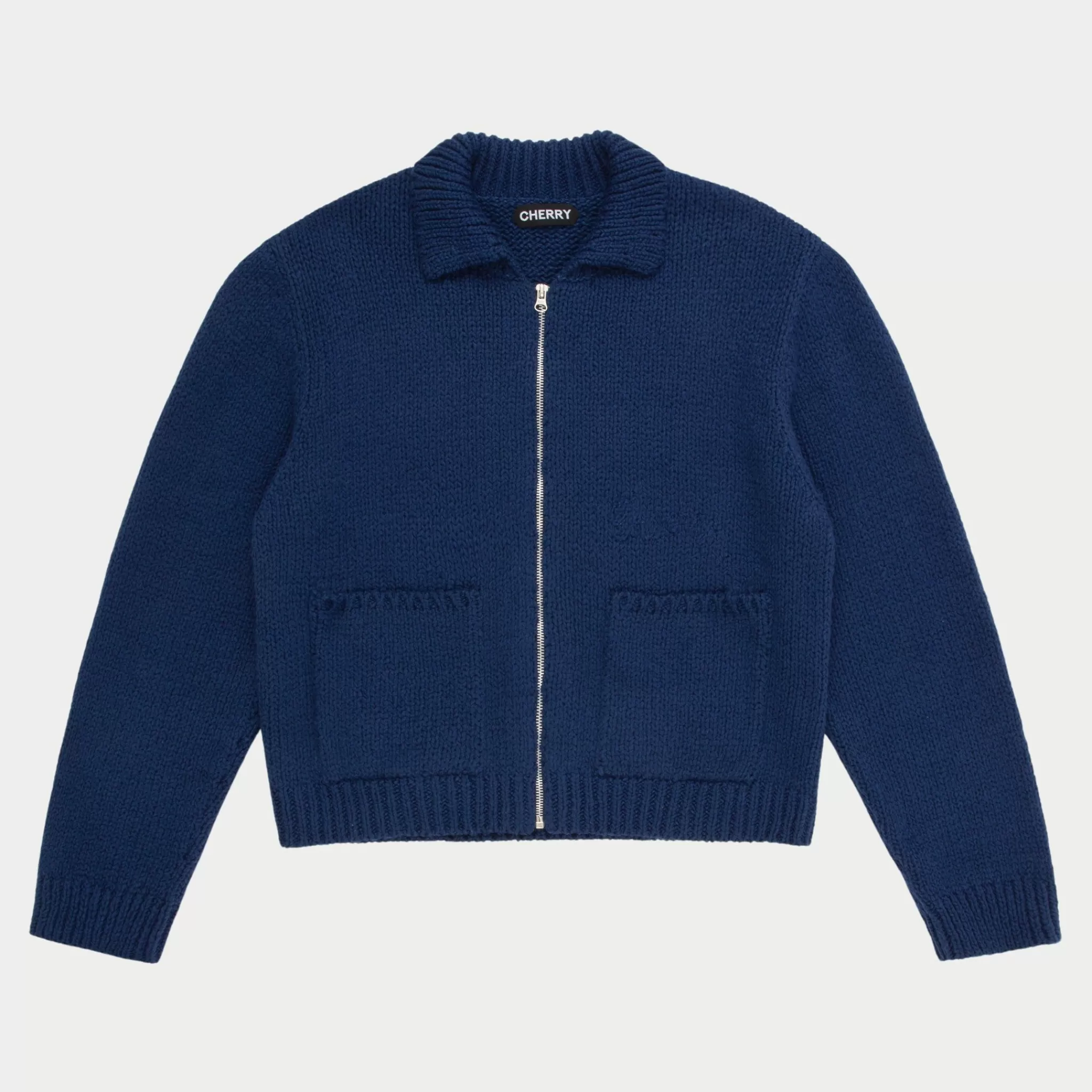 Cherry Veste Club En Tricot De Coton (Bleu Roi)* Vestes